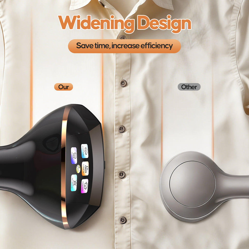 Clothes Steamer Handheld,Travel Steamer for Clothes Removes Wrinkle and Odours with Detachable 300ml Water Tank and LED Screen 3 Speed,1800W Garment Steamer for Travel,Home, Office.Black